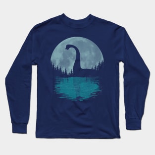 Loch Ness Monster - Nessie With Moon Long Sleeve T-Shirt